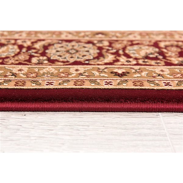 Rug Branch Traditional Moroccan  Red Black Indoor Runner Rug - 2x8