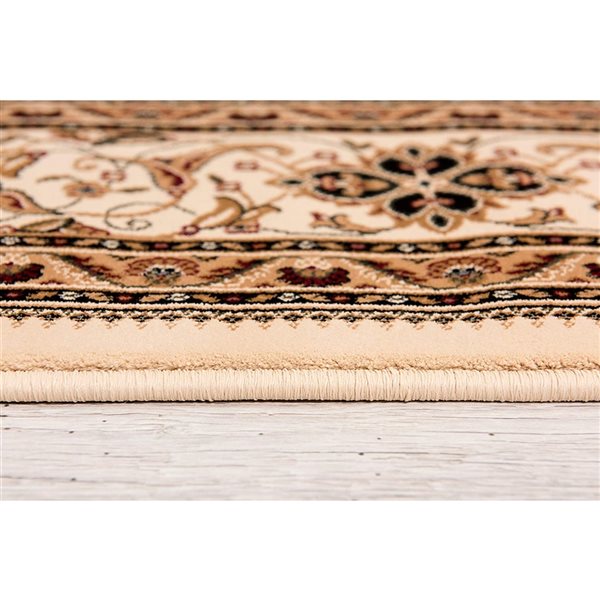 Rug Branch Traditional Persian  Beige Black Indoor Area Rug - 5x5