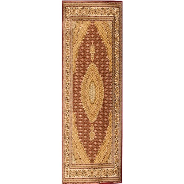 Rug Branch Traditional Moroccan  Red Beige Indoor Runner Rug - 2x20