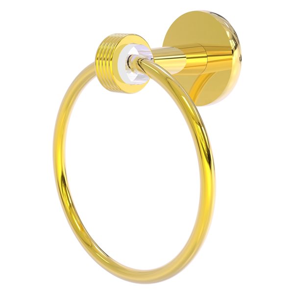Allied Brass Clearview Polished Brass Wall Mount Towel Ring