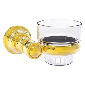 Allied Brass Carolina Glass Votive Candle Holder in Polished Brass
