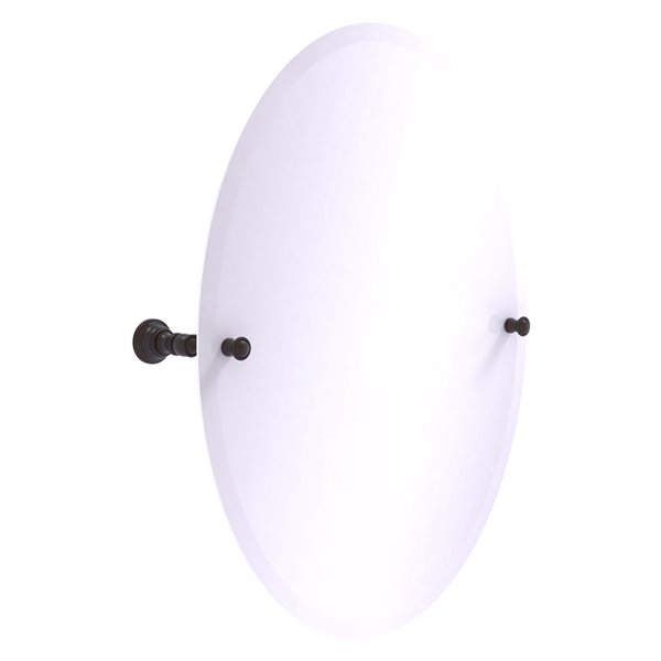 Allied Brass Carolina 21-in Venetian Bronze Oval Frameless Bathroom Mirror