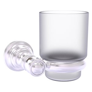 Allied Brass Carolina Satin Chrome Brass Tumbler and Toothbrush Holder