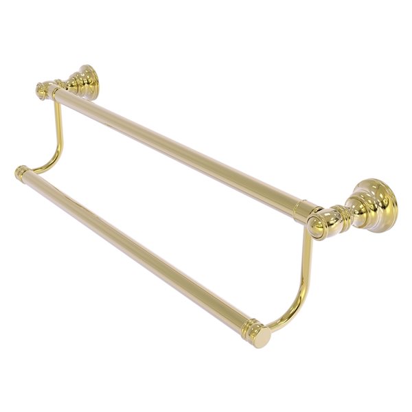 Allied Brass Carolina 18-in Unlacquered Brass Wall Mount Double Towel Bar