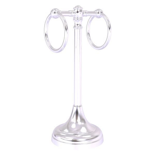Allied Brass Carolina Satin Chrome Freestanding Countertop Towel Ring
