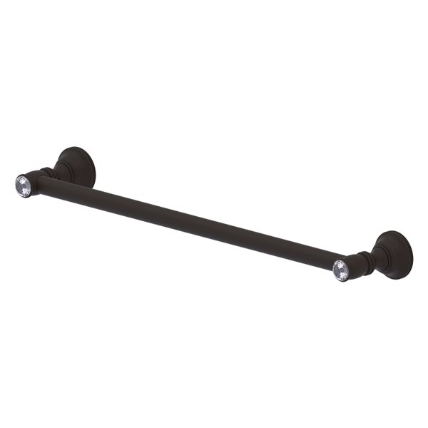 Allied Brass Carolina Crystal 36-in Oil-Rubbed Bronze Wall Mount Single Towel Bar