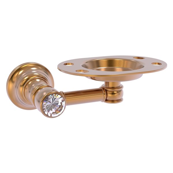 Allied Brass Carolina Crystal Brushed Bronze Brass Tumbler and Toothbrush Holder
