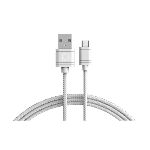 M 6-ft Charge and Sync Tangle Free Micro USB Cable White