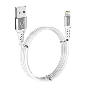 CJ Tech Lightning MFI Charging Cable with Magnetic Cable Management 6-ft