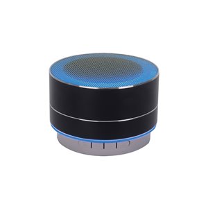 M Urban Portable Aluminum Bluetooth Speaker with LED Lights and Hands-free calling - Black