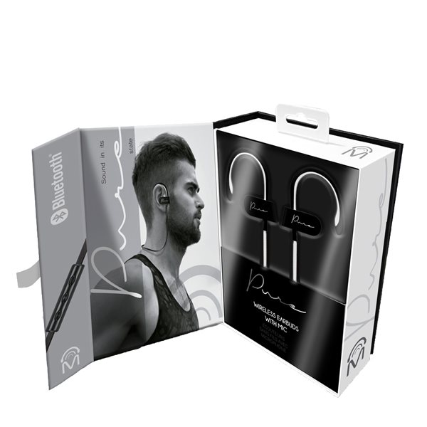 Écouteurs Pure Bluetooth de M noir et blanc