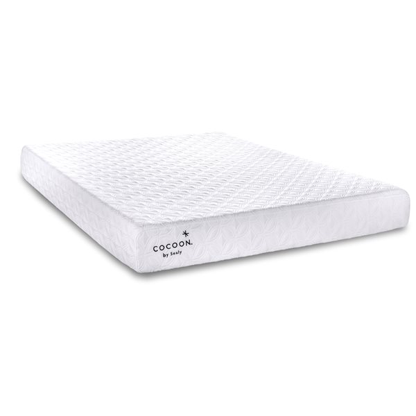 Matelas mi-ferme pour très grand lit Cocoon Essential de Cocoon by Sealy à mousse à mémoire de forme de 8 po