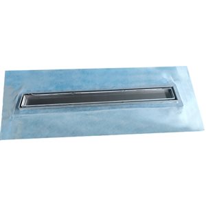 Drain de douche linéaire Tooltech Xpert rectangulaire de 24 po en acier inoxydable