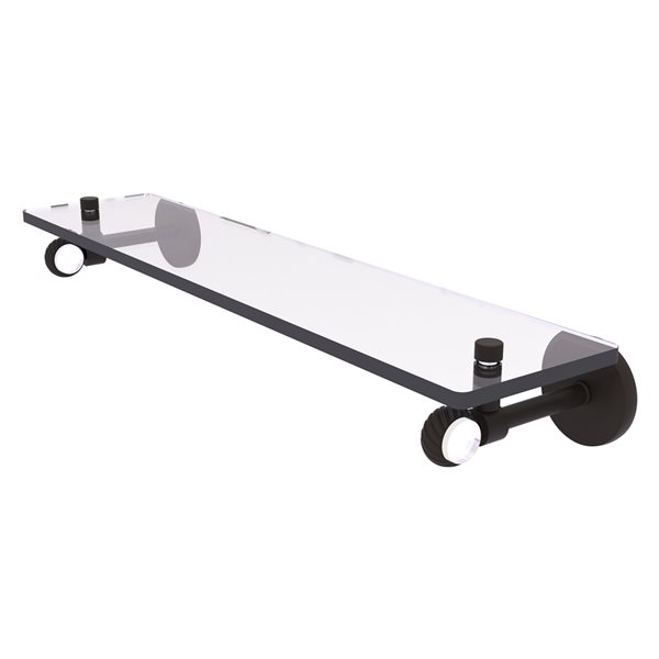 Allied Brass Clearview 22-in Glass Wall Mount Shelf with Twisted Accents -  Oil Rubbed Bronze