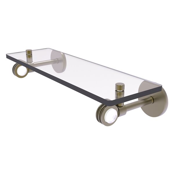 Allied Brass Clearview 16in Glass Wall Mount Shelf with Dotted Accents
