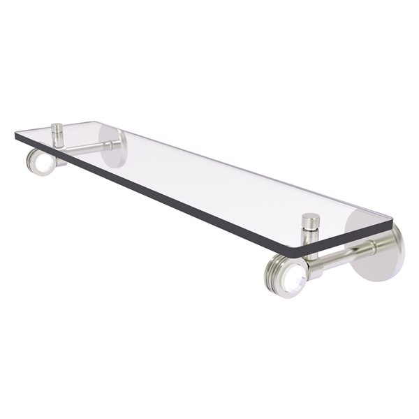 Allied Brass Clearview 22in Glass Wall Mount Shelf with Dotted Accents