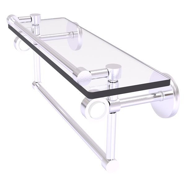 Allied Brass Clearview 16in Glass Wall Mount Shelf with Gallery Rail