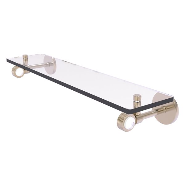 Allied Brass Clearview 22in Glass Wall Mount Shelf with Grooved