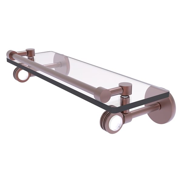 Allied Brass 16 Inch Tempered Glass Shelf with Gallery Rail