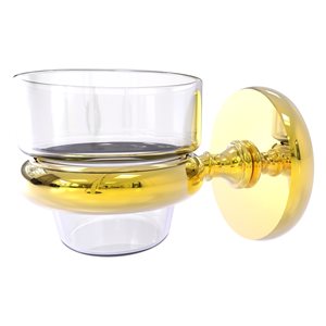 Allied Brass Prestige Skyline Glass Votive Candle Holder in Polished Brass