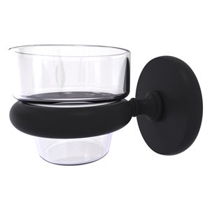 Allied Brass Prestige Skyline Glass Votive Candle Holder in Matte Black