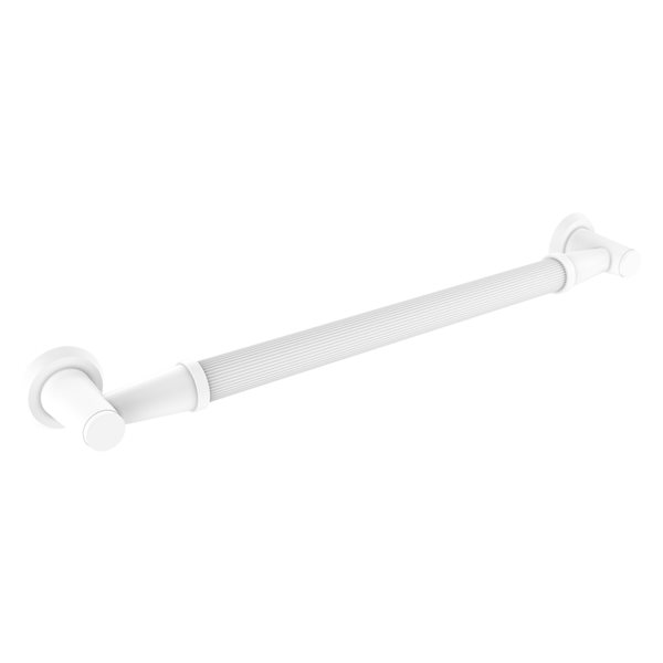 Allied Brass Modern Design 24-in Matte White Wall Mount Grab Bar (ADA Compliant)