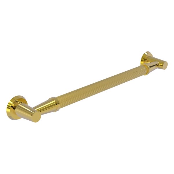 Allied Brass Modern Design 32-in Polished Brass Wall Mount Grab Bar (ADA Compliant)