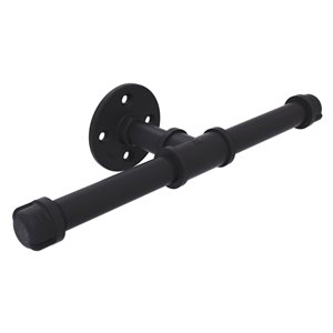 Allied Brass Pipeline Matte Black Wall Mount Toilet Paper Holder