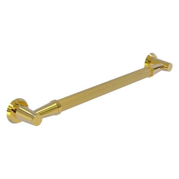 Allied Brass Modern Design 16-in Polished Brass Wall Mount Grab Bar (ADA Compliant)