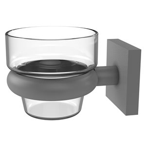 Allied Brass Montero Glass Votive Candle Holder in Matte Grey