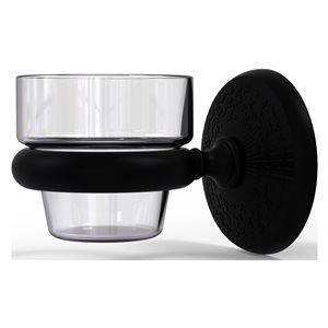 Allied Brass Monte Carlo Glass Votive Candle Holder in Matte Black