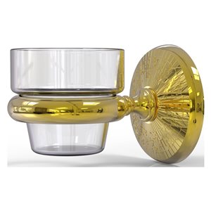 Allied Brass Monte Carlo Glass Votive Candle Holder in Polished Brass