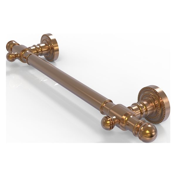Allied Brass Dottingham 24-in Brushed Bronze Wall Mount Grab Bar (ADA Compliant)