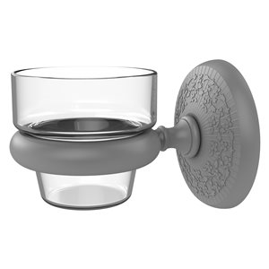 Allied Brass Monte Carlo Glass Votive Candle Holder in Matte Grey