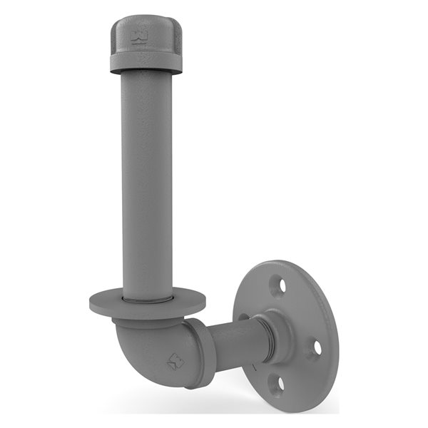 Allied Brass Pipeline Matte GreySingle Wall Mount Toilet Paper Holder