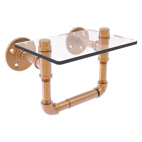 Allied Brass Pipeline Brushed Bronze Wall Mount Double Toilet Paper Holder