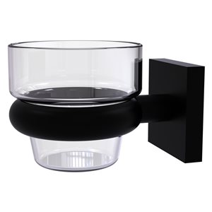 Allied Brass Montero Glass Votive Candle Holder in Matte Black