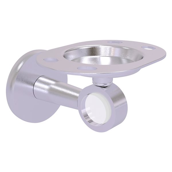 Allied Brass Clearview Satin Chrome Brass Tumbler and Toothbrush Holder