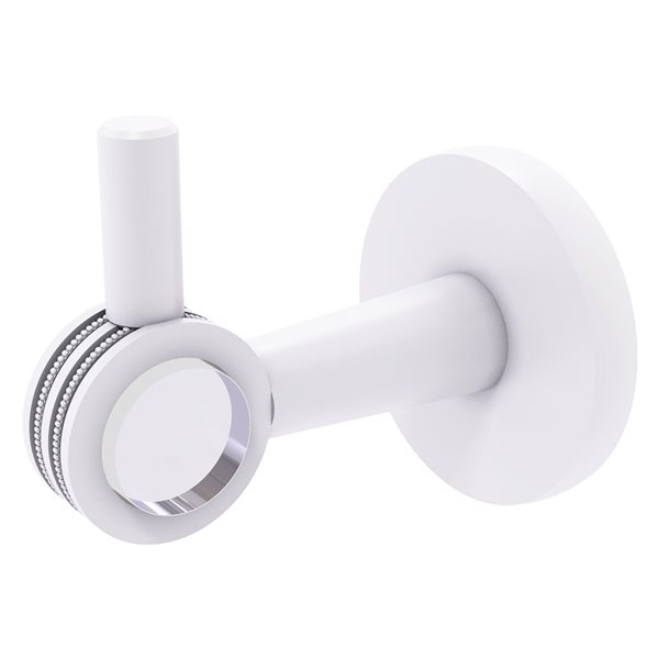 Allied Brass Clearview Matte White Simple Towel Hook