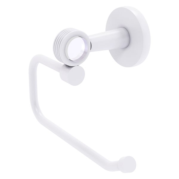 Allied Brass Clearview Matte White Toilet Paper Holder