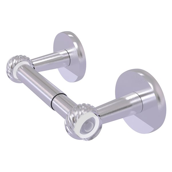 Allied Brass Clearview Satin Chrome Double Post Wall Mount Toilet Paper Holder