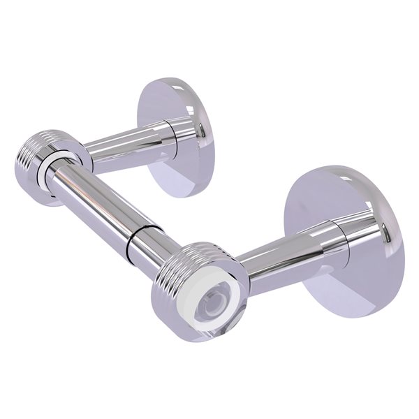 Allied Brass Clearview Wall Mount Polished Chrome Double Post Toilet Paper Holder