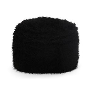 Best Selling Home Décor 5-ft Long Faux Fur Bean Bag, Black