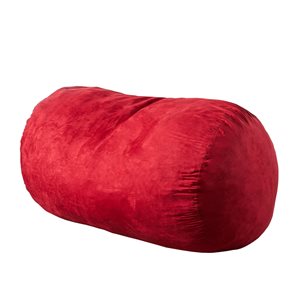 Best Selling Home Decor Orla 6.5-ft Suede Bean Bag, Chinese Red