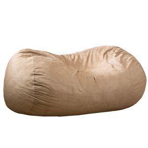 Best Selling Home Decor Orla 6.5-ft Suede Bean Bag, Tuscany