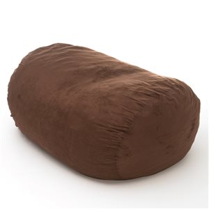 Best Selling Home Decor Orla 6.5-ft Suede Bean Bag, French Roast