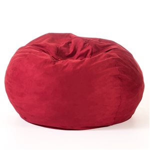 Best Selling Home Decor Orla 5-ft Suede Bean Bag, Chinese Red