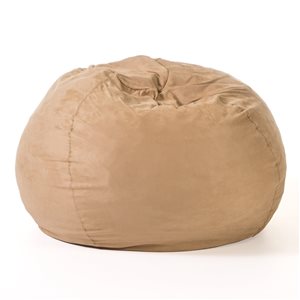 Best Selling Home Decor Orla 5-ft Suede Bean Bag, Tuscany