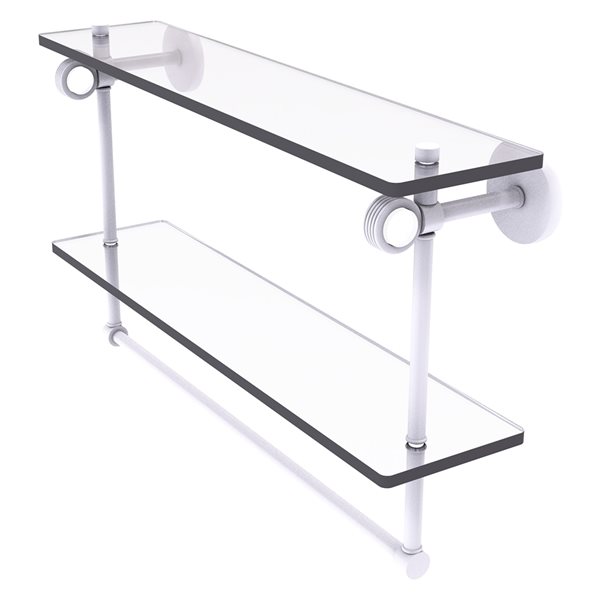 Allied Brass Clearview 22-in 2-Tier Glass Wall Mount Bathroom Shelf ...