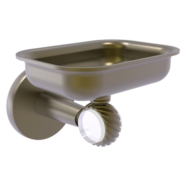 Allied Brass Clearview Soap Dish in Antique Brass